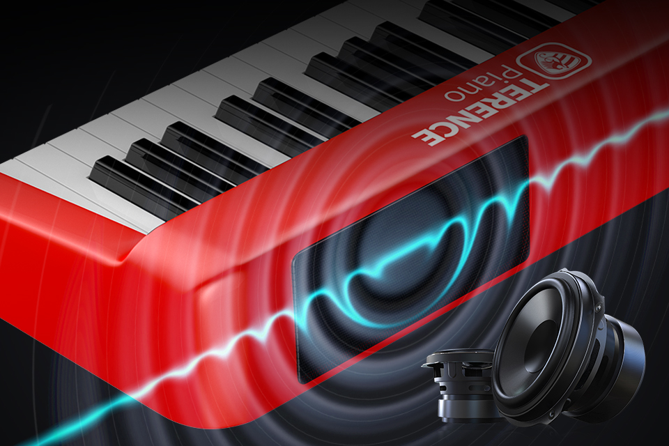 特伦斯发布了X88E折叠电钢琴红色限量版